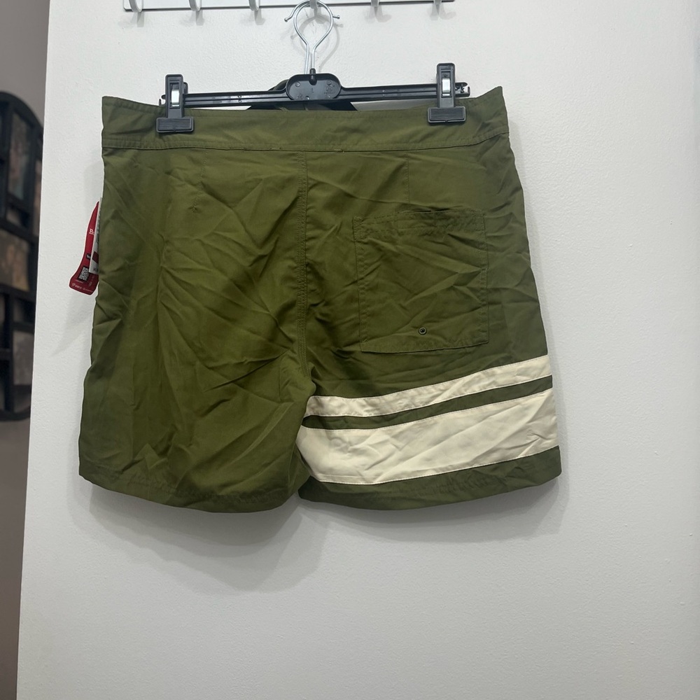 NWT Budweiser Pacsun Green Swim Shorts Sz 32 MSRP: $45 - Picture 3 of 4